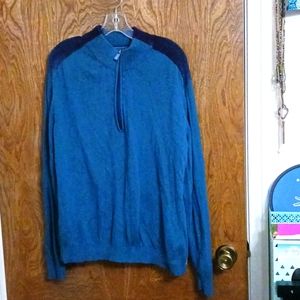 MADE XXL dark teal crewnew sweater, zipper, good condition